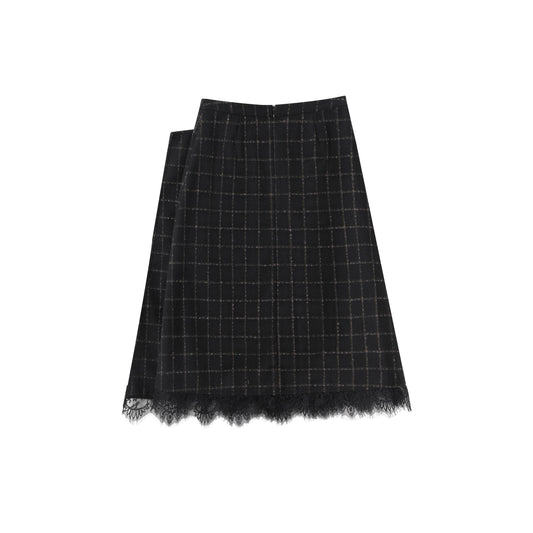 Amelia Skirt - Black Plaid