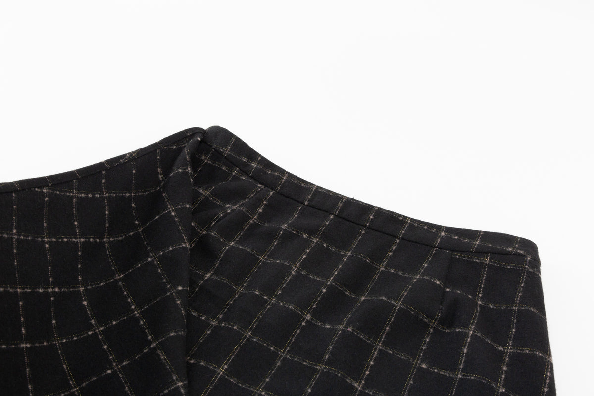 Amelia Skirt - Black Plaid
