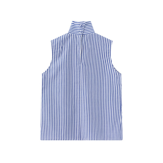 Kensington Blouse - Blue / White Stripe