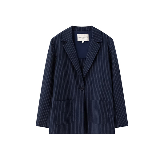 Chelsea Blazer - Navy Pinstripe
