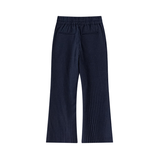 Saturday Trouser - Navy Pinstripe