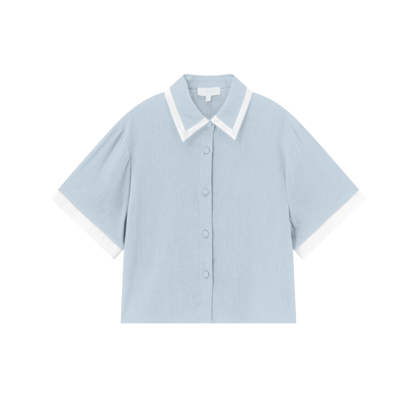 Amelia Blouse - Light Blue / White