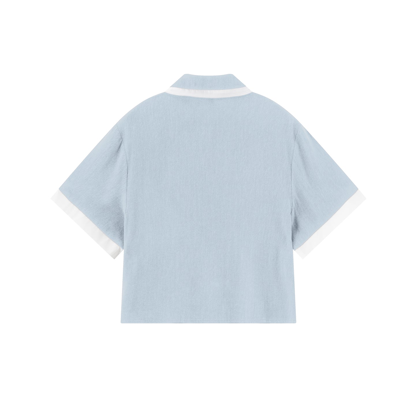 Amelia Blouse - Light Blue / White