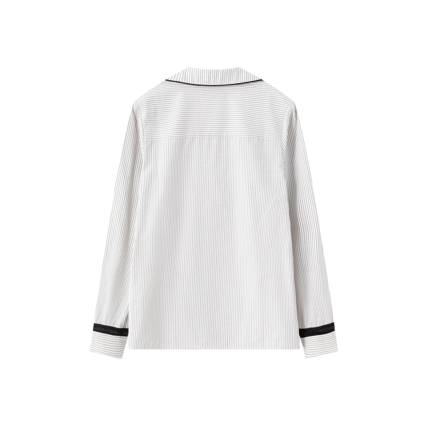 Out East Dinner PJ Shirt - Black / White Stripe