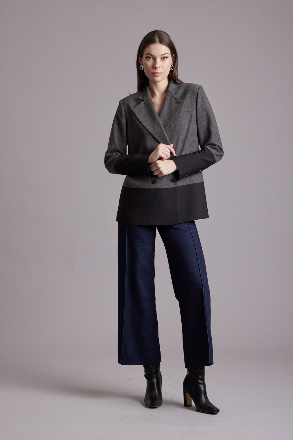 Lauren Oversized Contrast Blazer