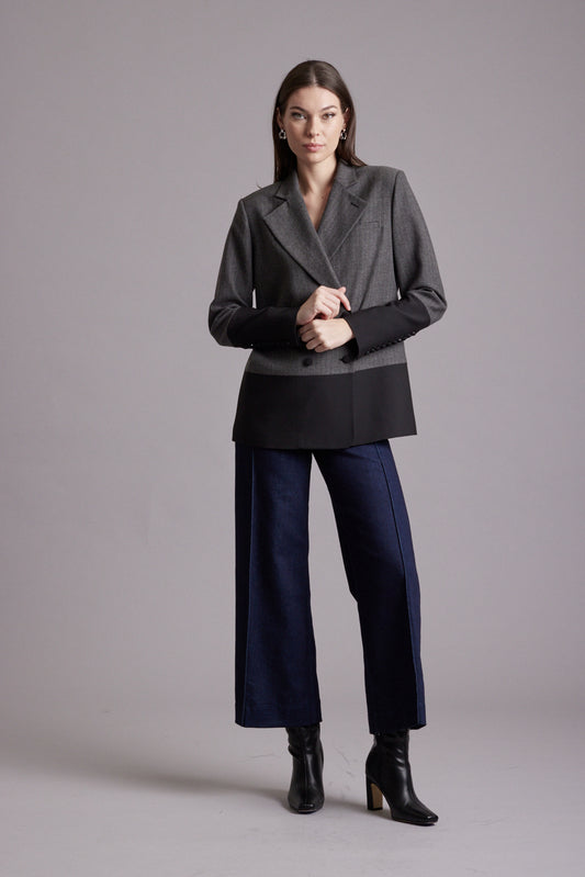 Lauren Oversized Contrast Blazer