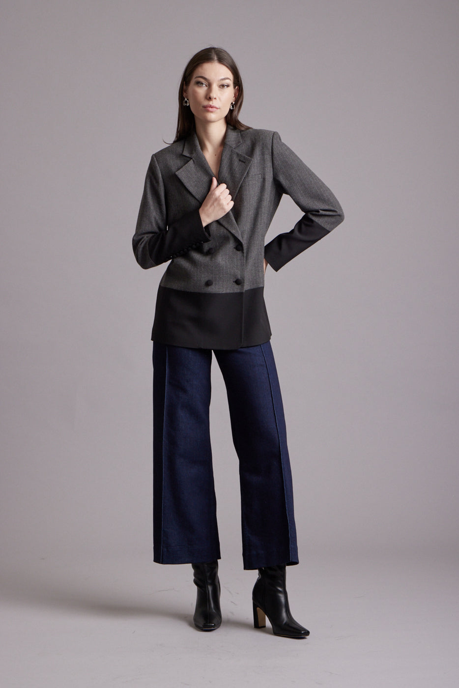 Lauren Oversized Contrast Blazer