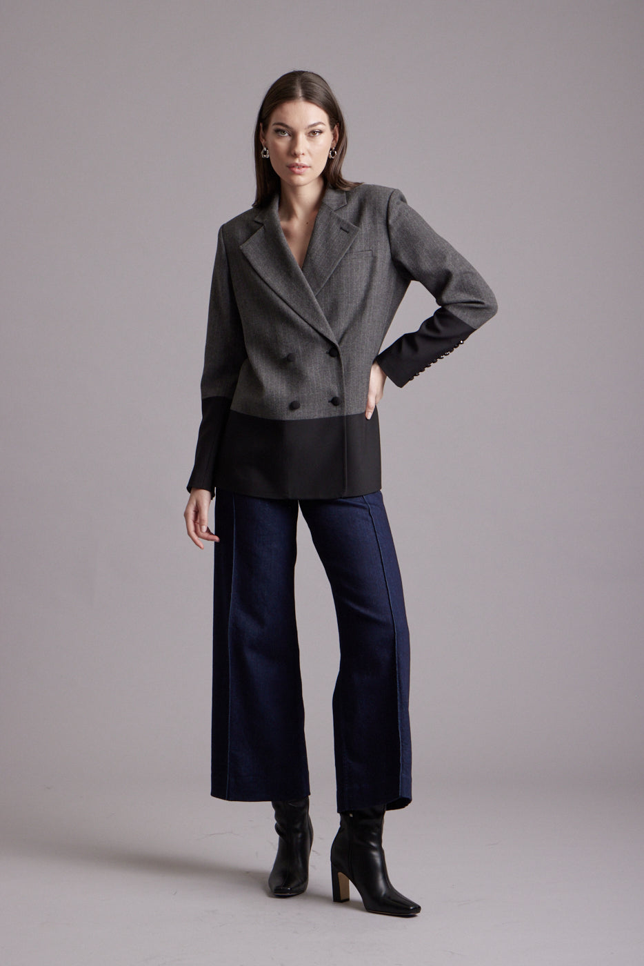 Lauren Oversized Contrast Blazer