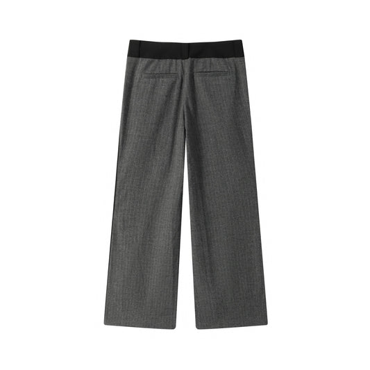 Harlow Wide Leg Pinstripe Trouser
