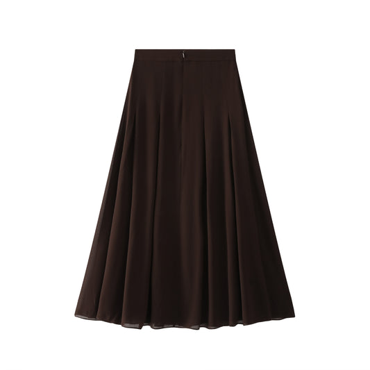Ballet Chiffon Skirt - Chocolate