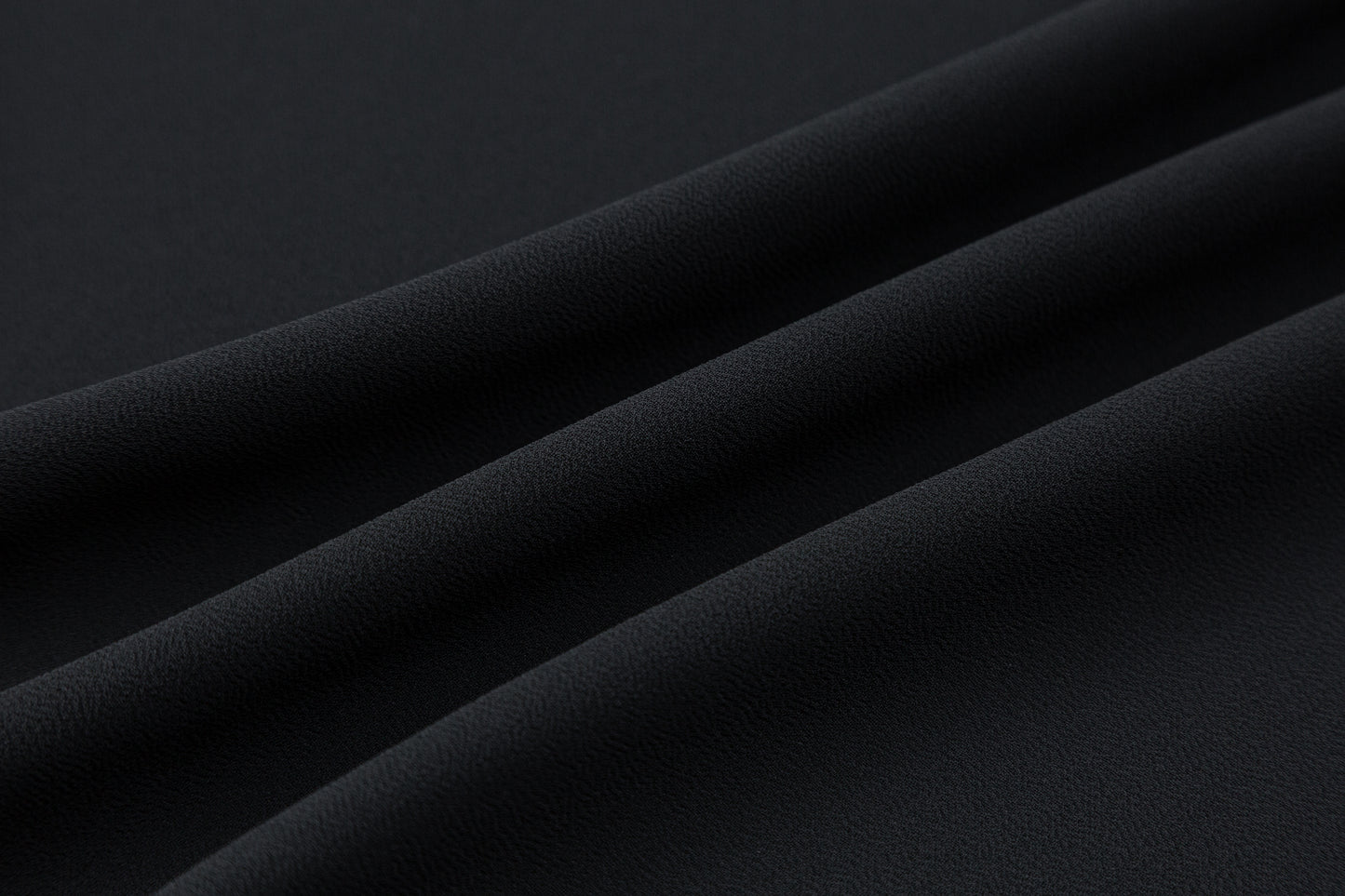 Margaret Chiffon Dress - Black w/Chocolate Piping