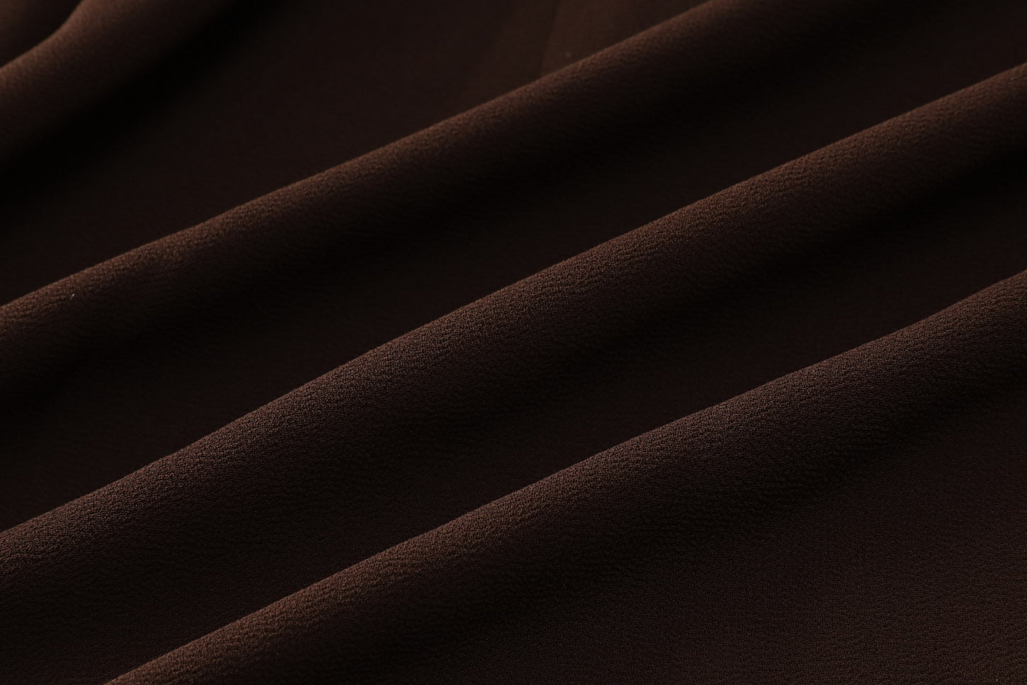 Margaret Chiffon Dress - Chocolate w/ Black Piping