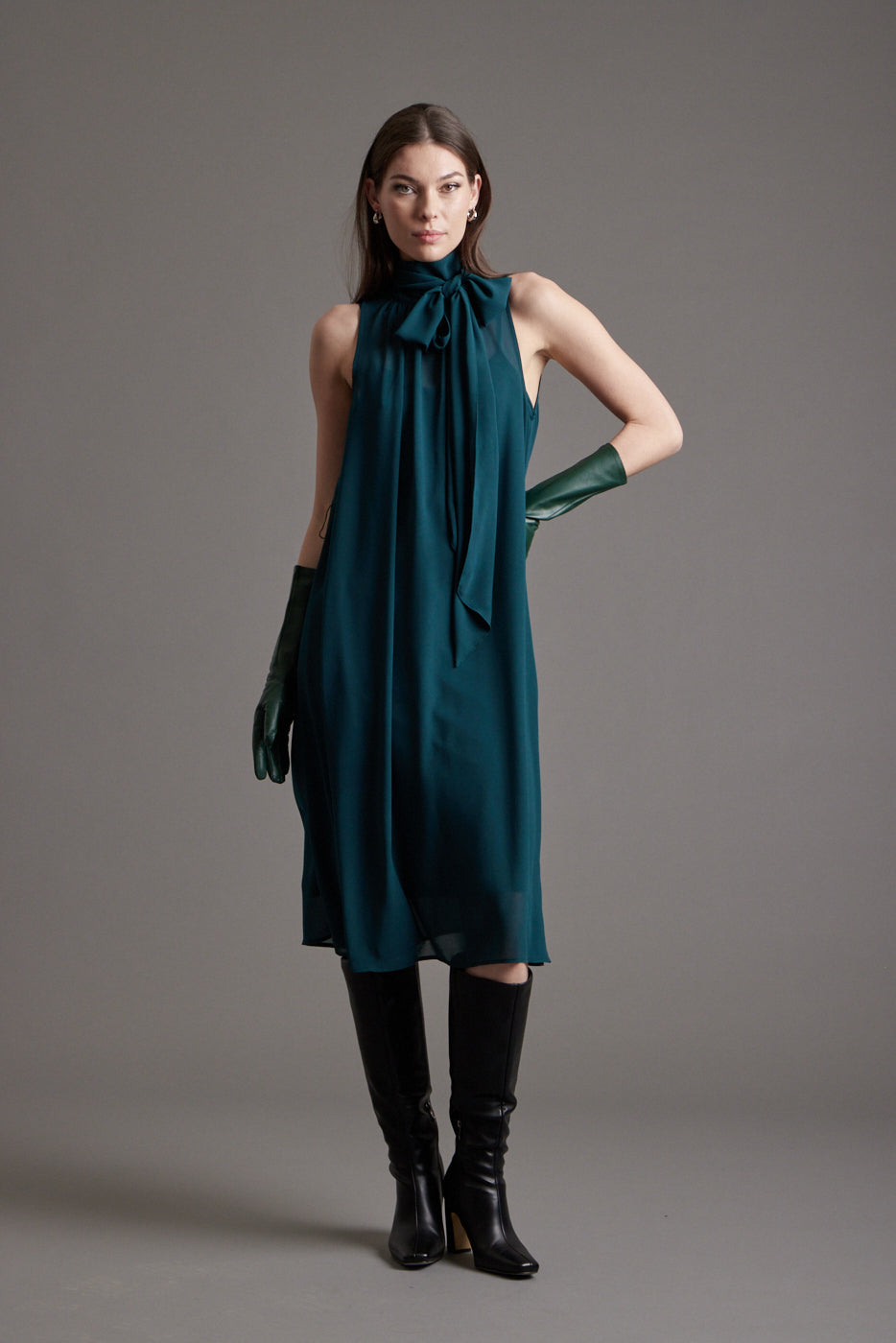 Noelle Sleeveless Dress - Jade