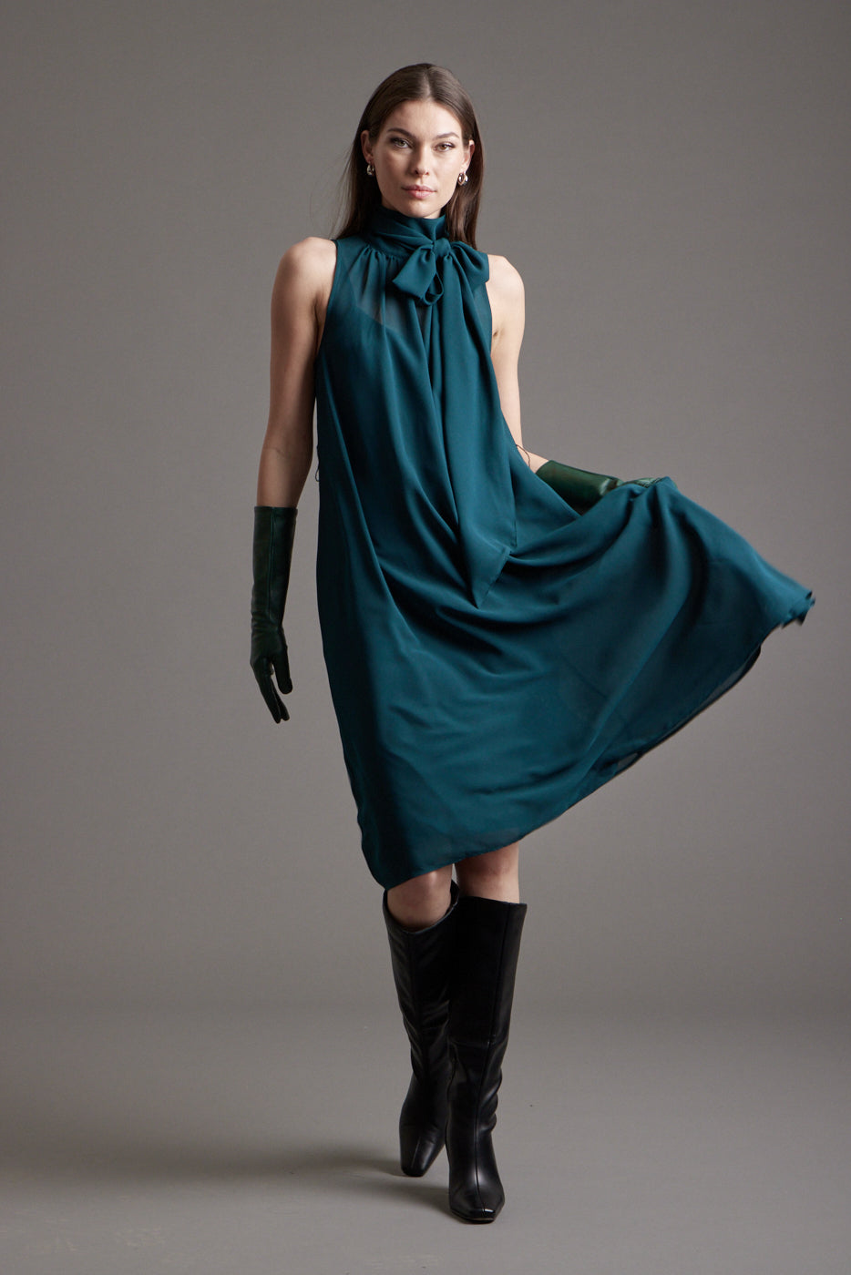 Noelle Sleeveless Dress - Jade