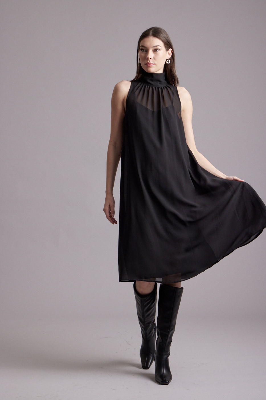 Noelle Sleeveless Dress - Black