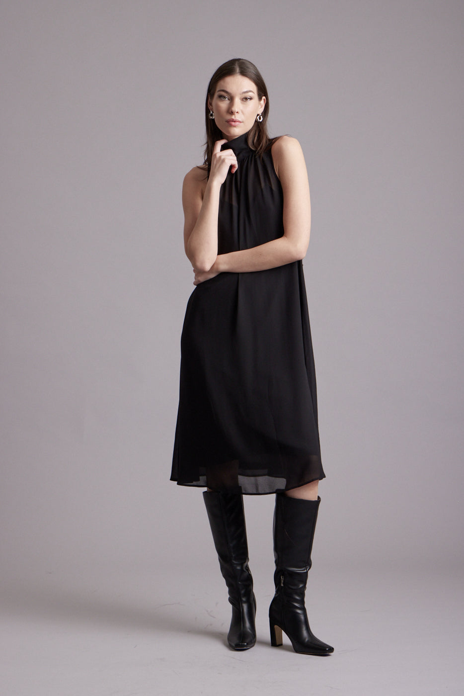 Noelle Sleeveless Dress - Black
