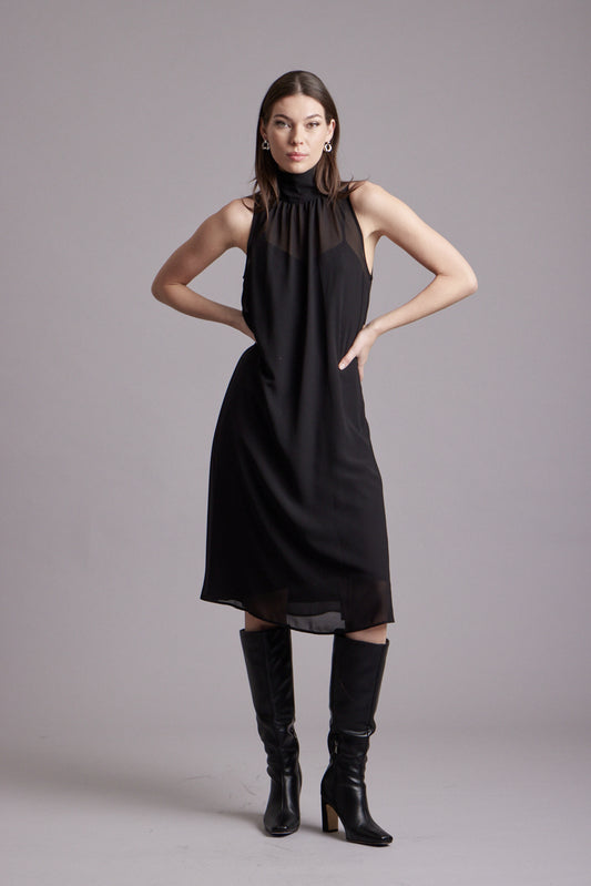 Noelle Sleeveless Dress - Black