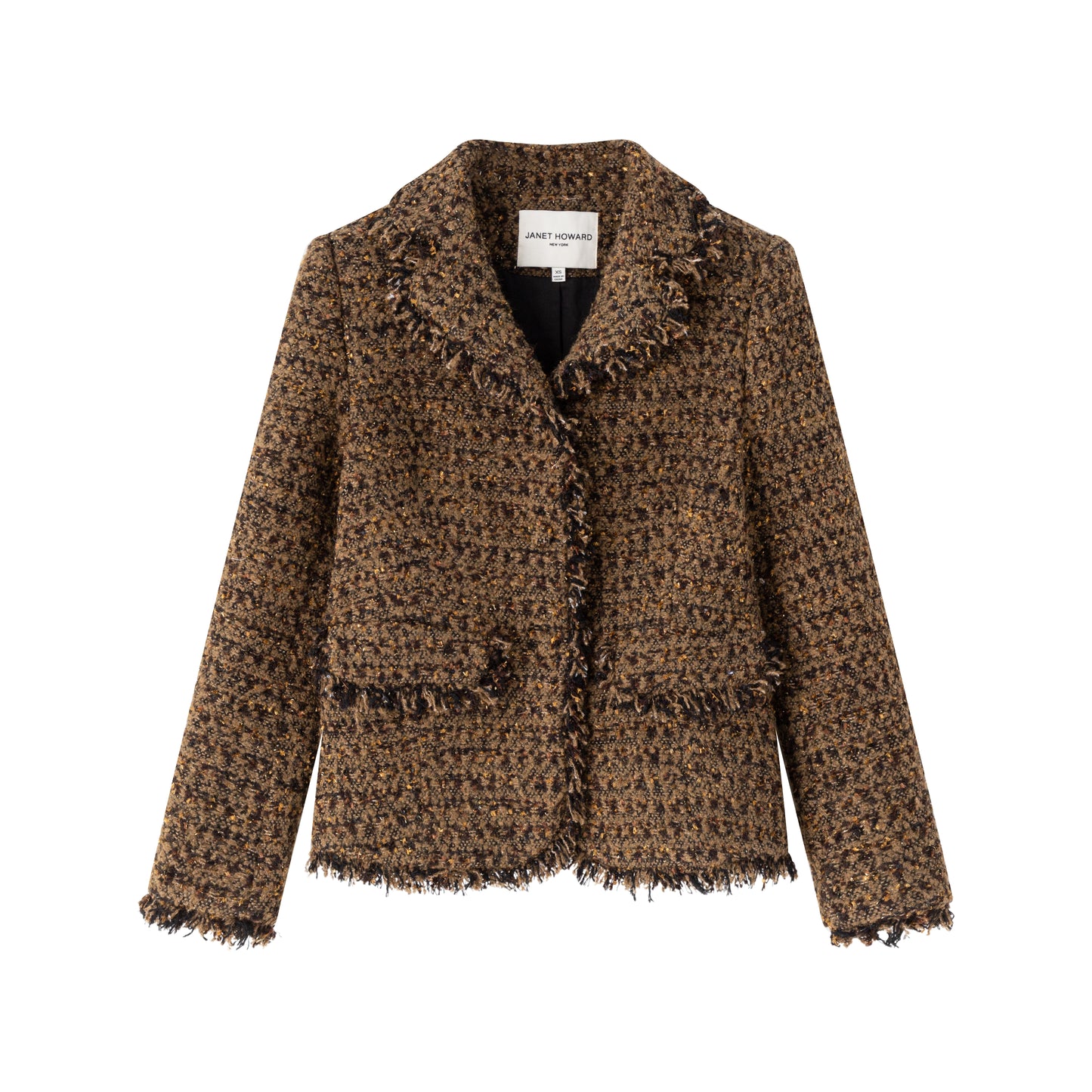 Teddy Raw Edge Blazer - Chocolate / Black