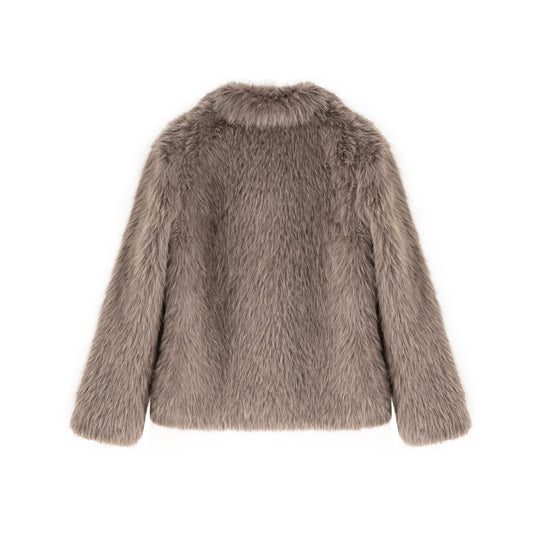 Ariana Faux Fur Jacket - Cocoa