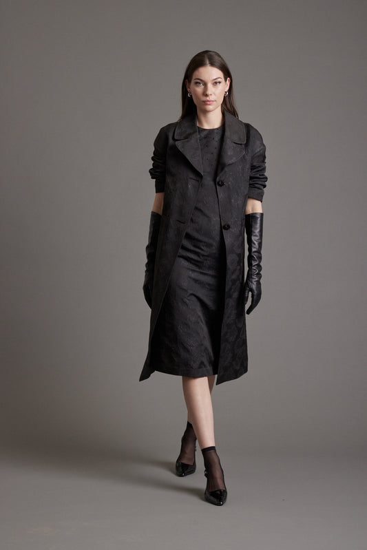 Claire Brocade Evening Coat
