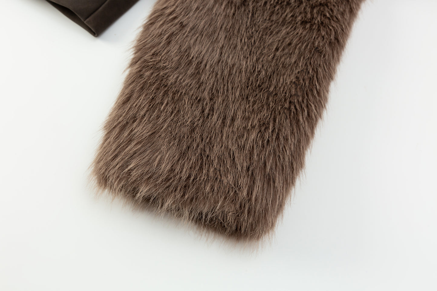 Brooke Suede Jacket w/Faux Fur Suede Sleeves - Espresso