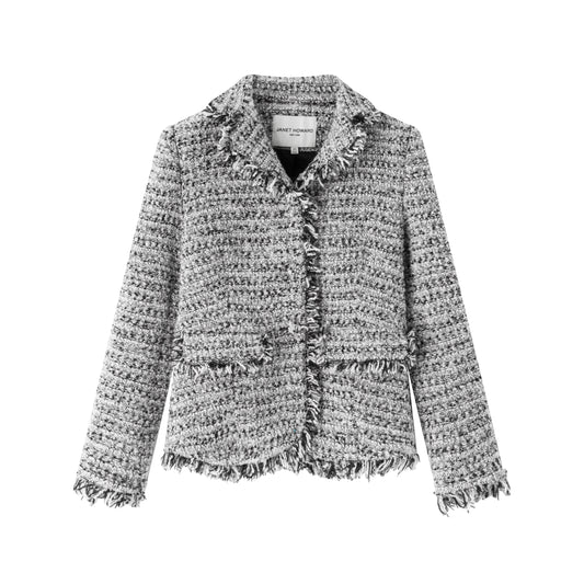 Teddy Raw Edge Blazer - Grey / Ivory