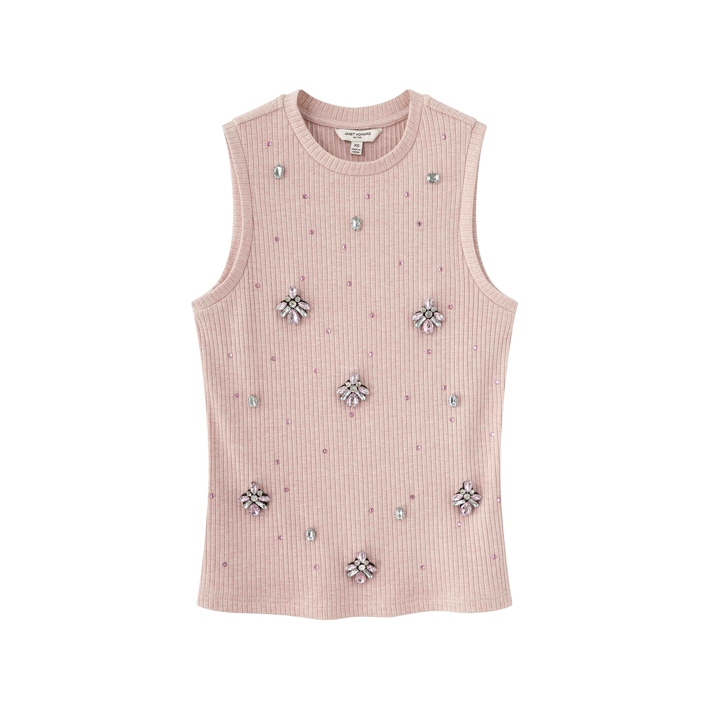 Knit Tank w/ Stones - Pistachio