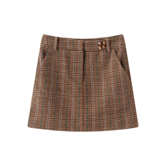 Alice Skirt - Brown Check