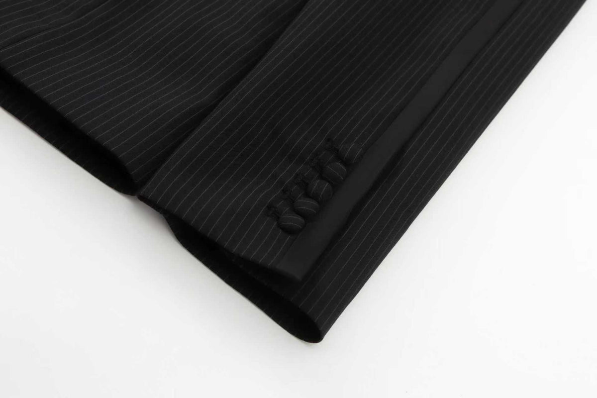 Anderson Blazer - Black Pinstripe W/Black