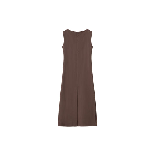 Hayley Dress - Cinnamon Stripe