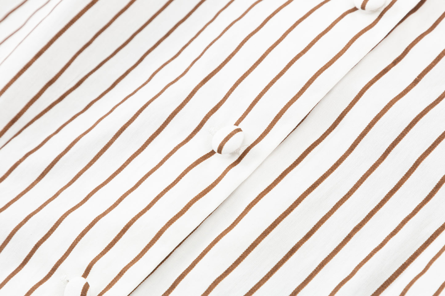Avery Shirt Vest - Ivory/Chocolate Stripe