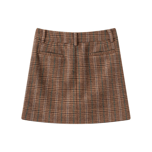 Alice Skirt - Brown Check