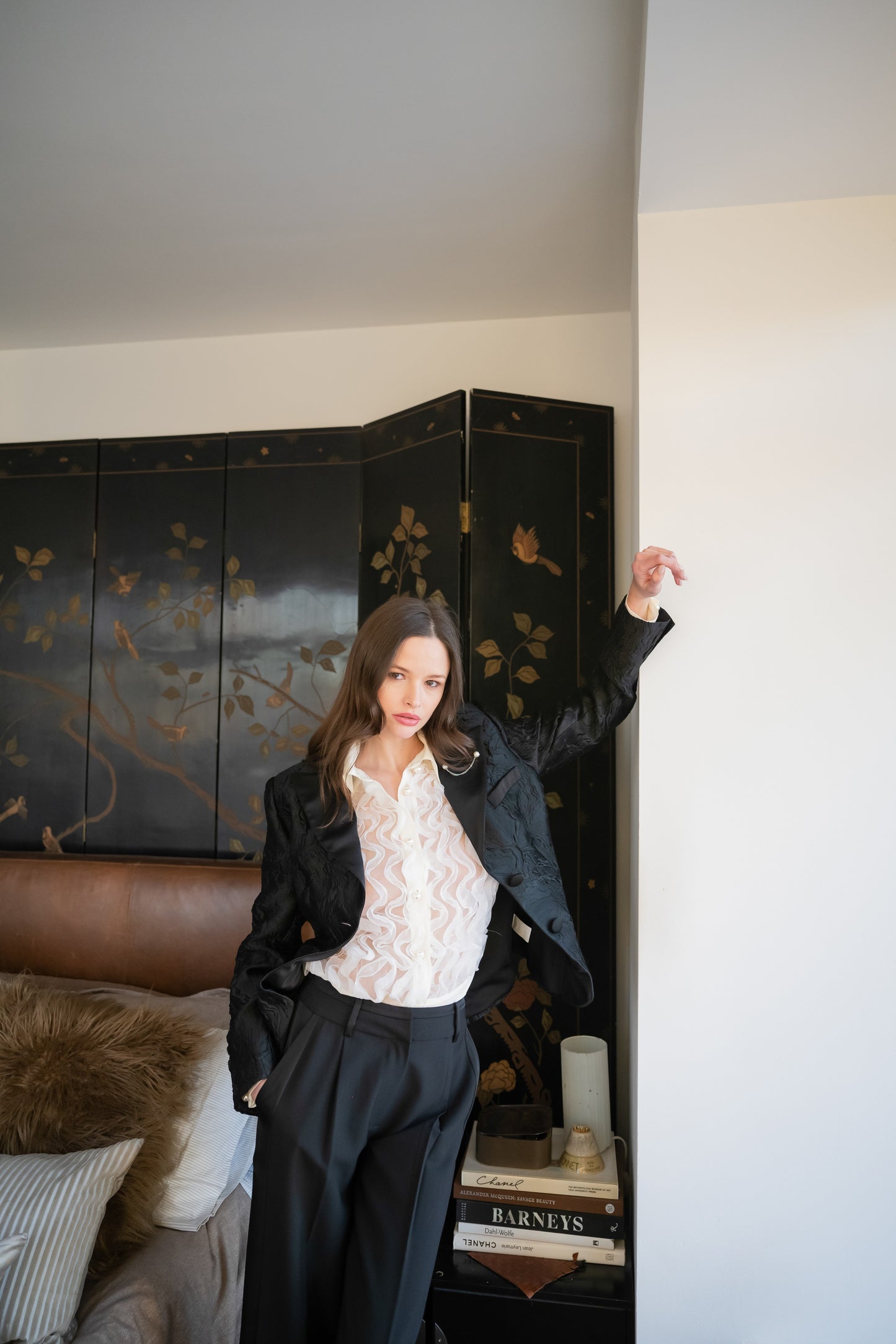 Riley Tux Blouse - Ivory