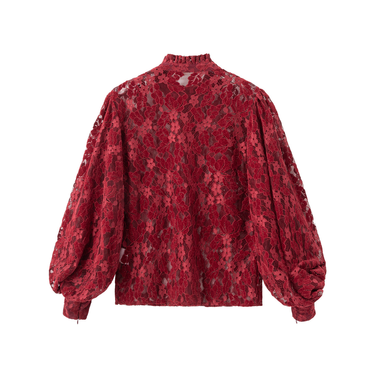 Vivian Lace Blouse - Cherry Red