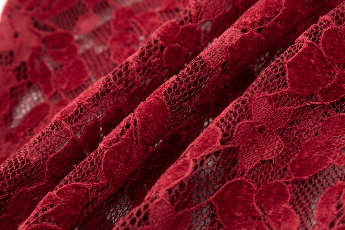 Vivian Lace Blouse - Cherry Red