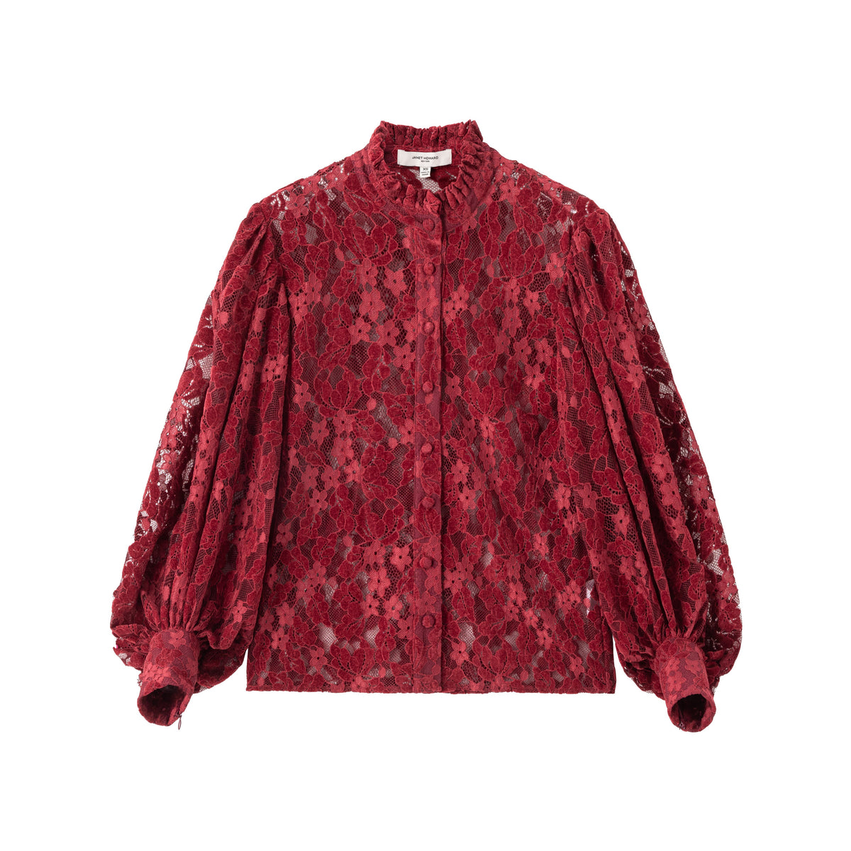 Vivian Lace Blouse - Cherry Red