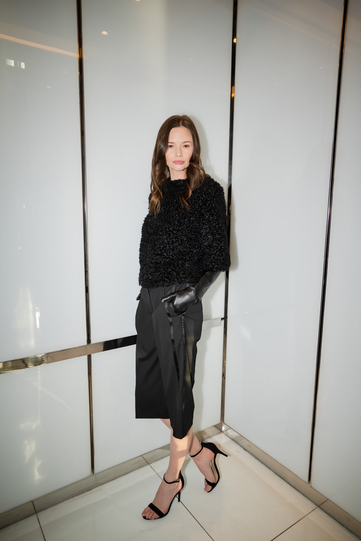 Cynthia Fur Topper - Black
