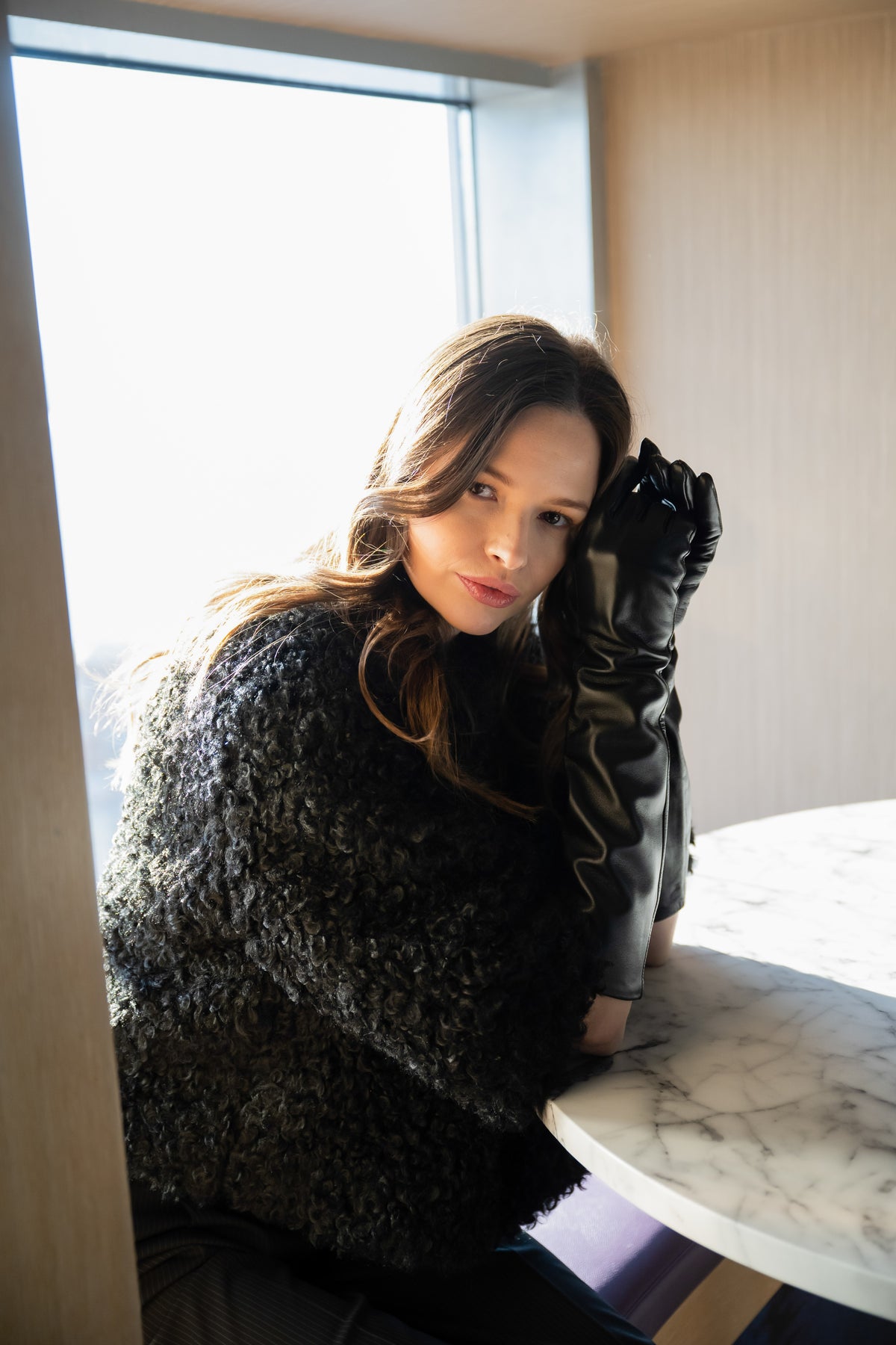 Cynthia Fur Topper - Black