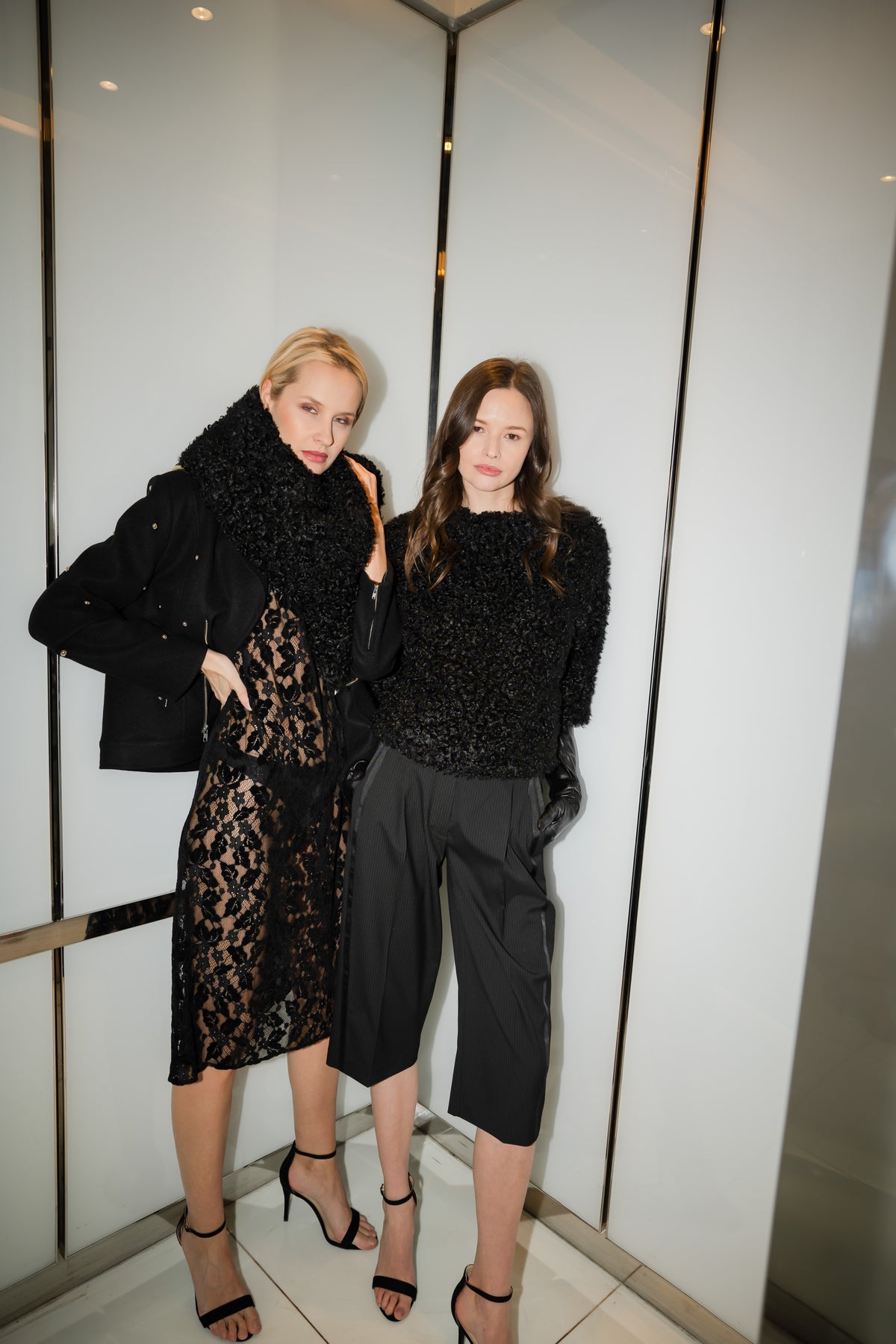 Cynthia Fur Topper - Black