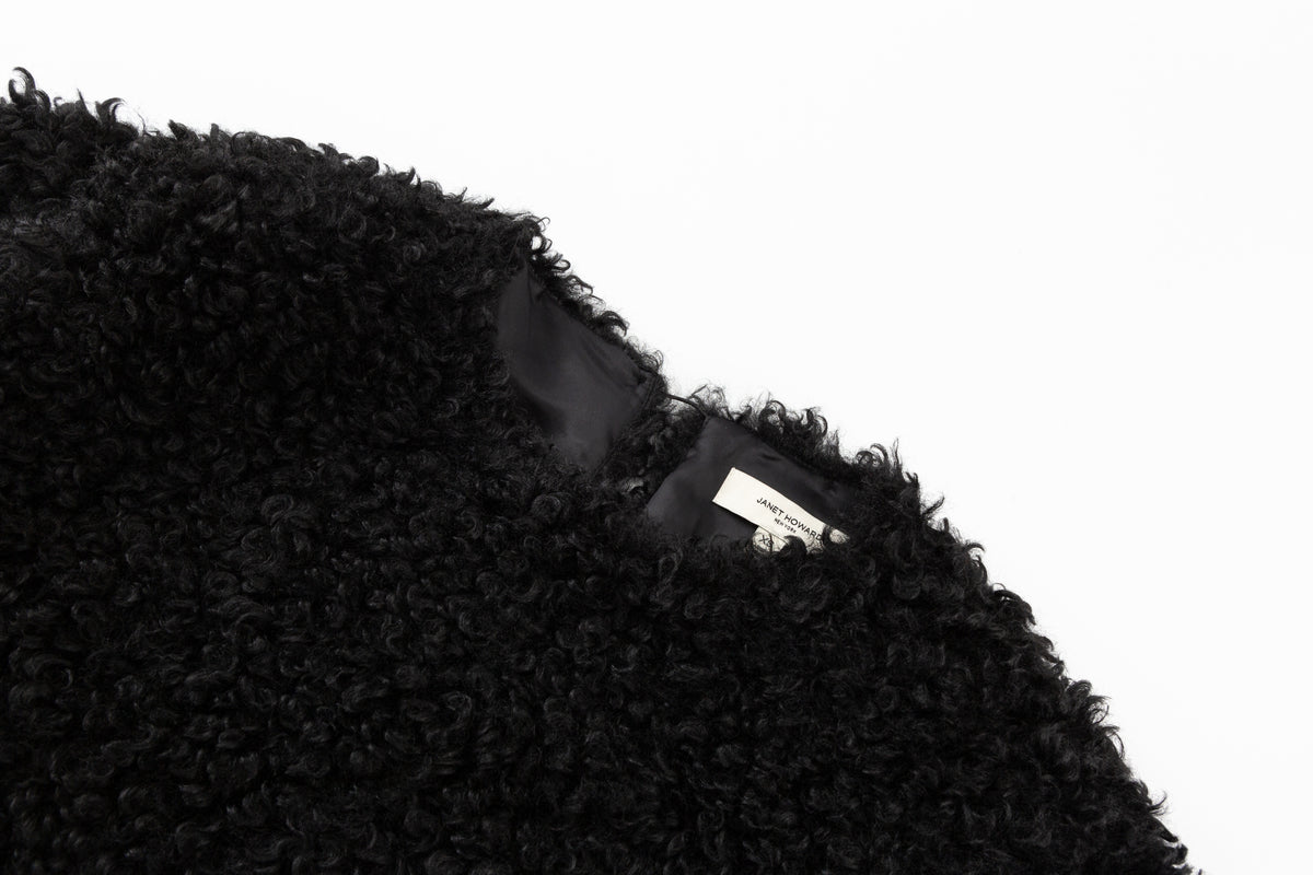 Cynthia Fur Topper - Black